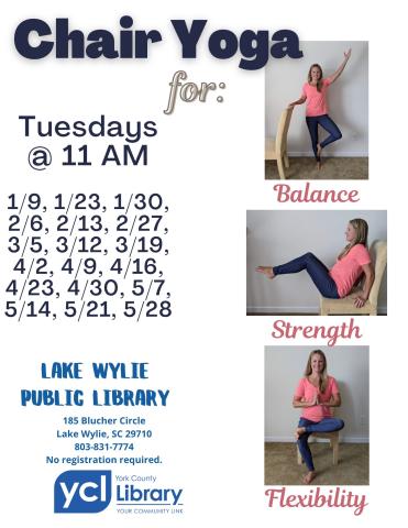 Chair yoga Tuesdays at 11