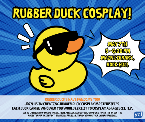 Rubber Duck Cosplay! Flyer