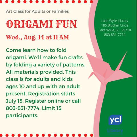 Origami Fun flyer