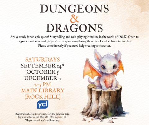 Dungeons and Dragons flyer