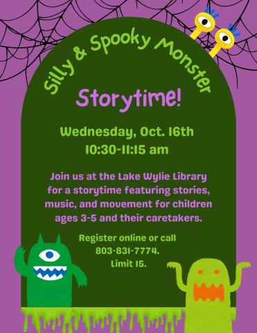 Join us at the Lake Wylie Library for a storytime featuring stories, music, and movement for children ages 3-5 and their caretakers.