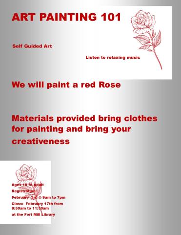 Art Painting 101 will paint a red Rose