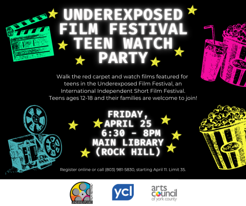 Underexposed Film Festival Teen Watch Party Flyer