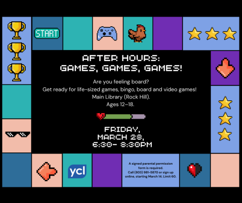 After Hours: Games, Games, Games Flyer