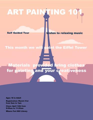 Art Painting 101 will paint the Eiffel Tower