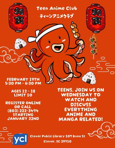 Teen Anime Club Flyer