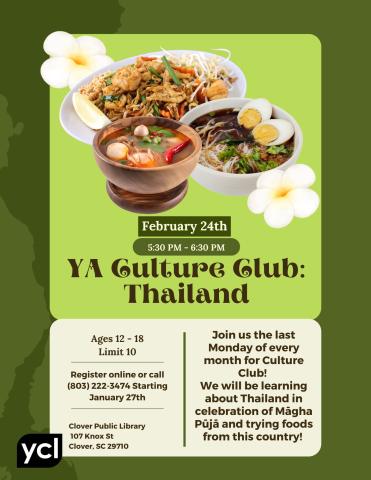 YA Culture Club Thailand Flyer