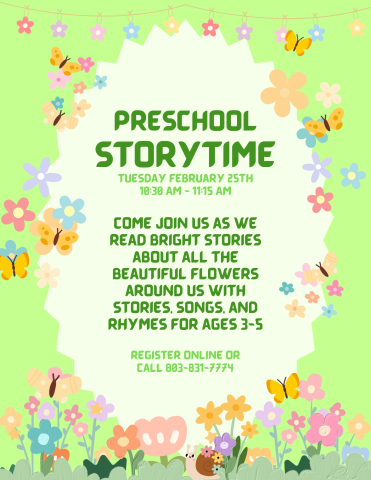 Preschool Storytime: Flowers