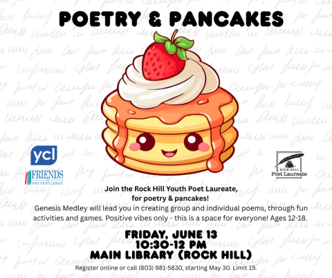 Poetry and Pancakes flyer