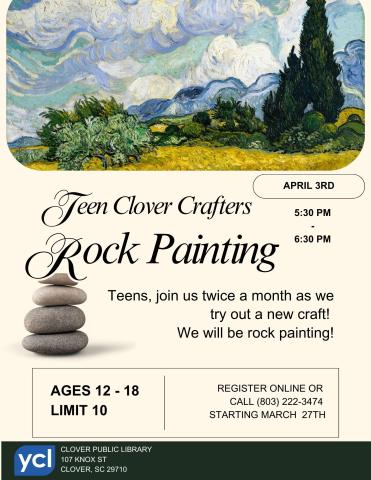 Teen Clover Crafters: Rock Painting