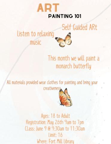 Art Painting 101 painting a monarch butterfly