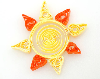 sun made with quilling
