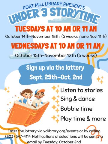 Under 3 Storytime Flyer