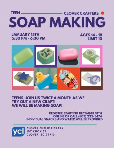 Teen Clover Crafters Soap Making Flyer