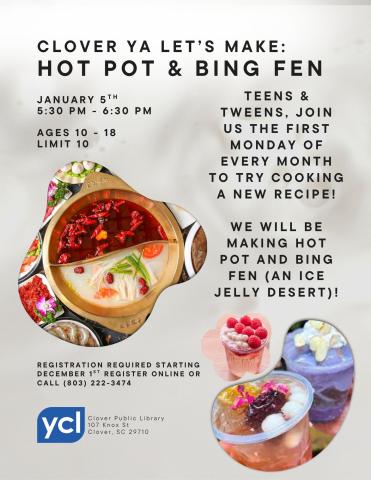 Clover YA Let's Make Hot Pot and Bing Fen Flyer