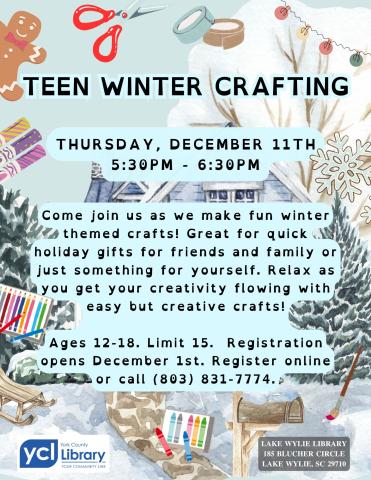 12112025 Teen Winter Crafting Flyer