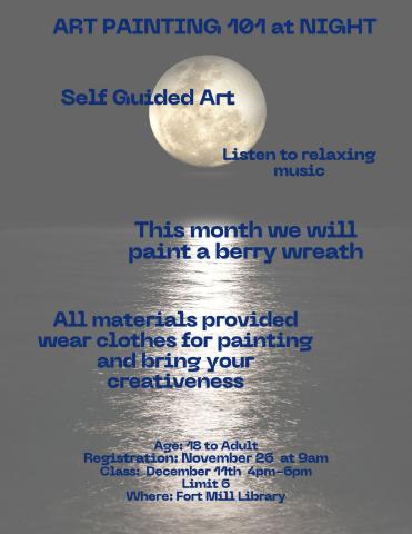 Art Painting 101 will make a berry wreath 