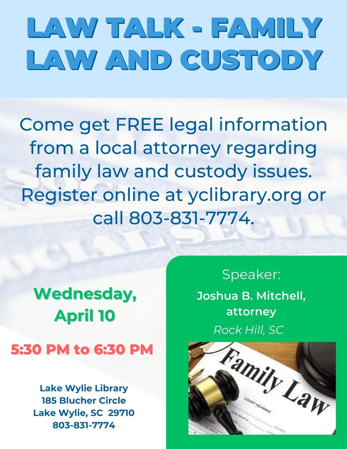 Law Talks: family law and custody