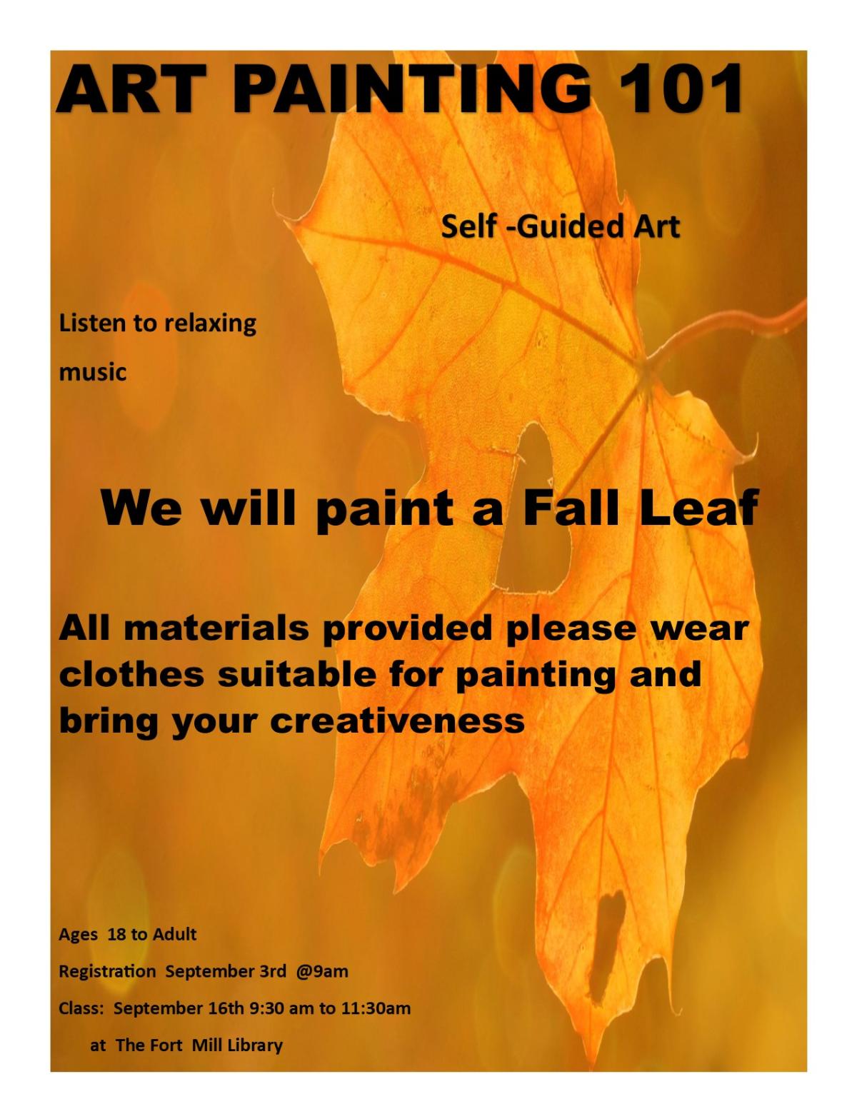 Art Painting 101: We will paint a Fall Leaf