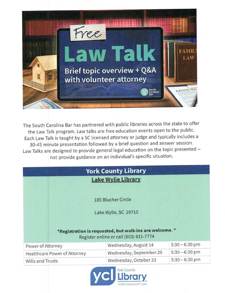 Law Talk flyer