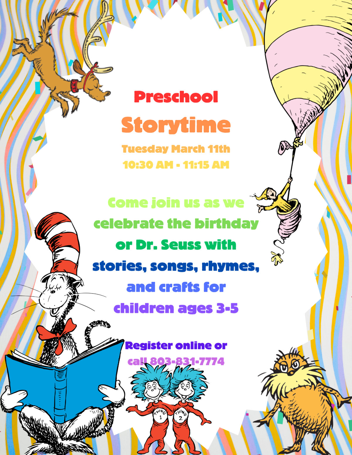 Preschool Storytime: Dr. Seuss' Birthday