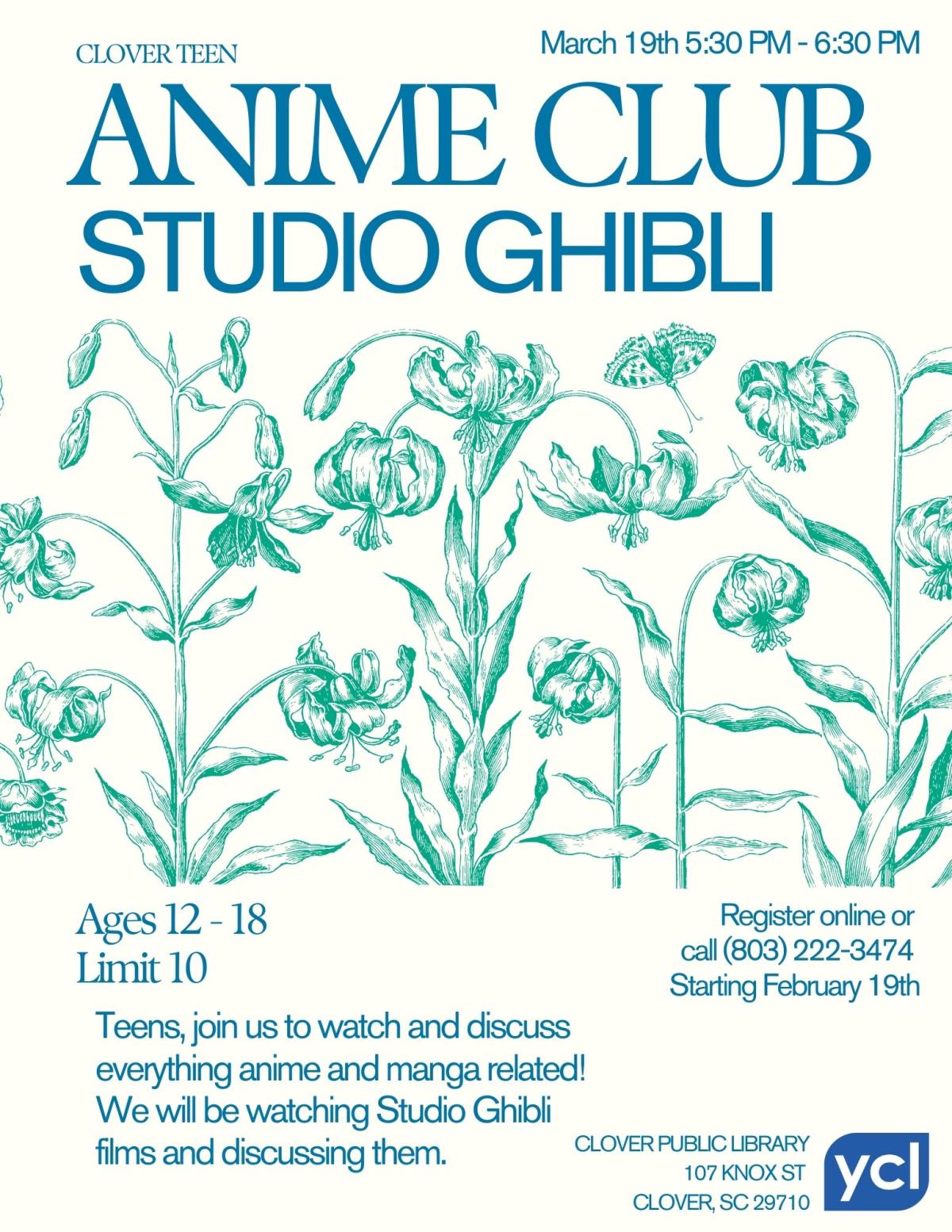 Clover Anime Club Flyer