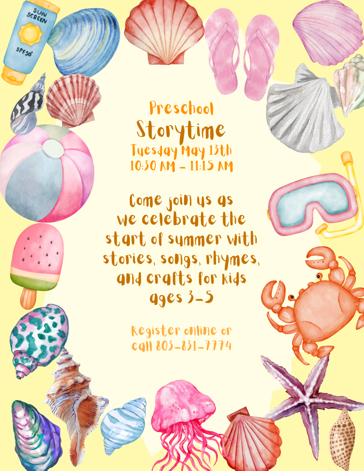 Preschool Storytime Beach