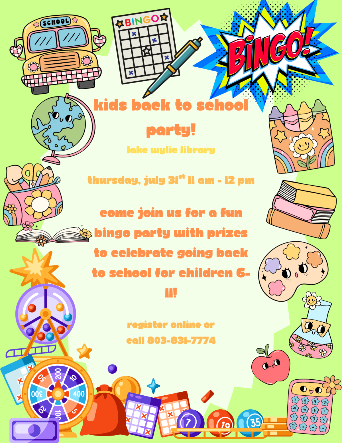 Kids back to school poster