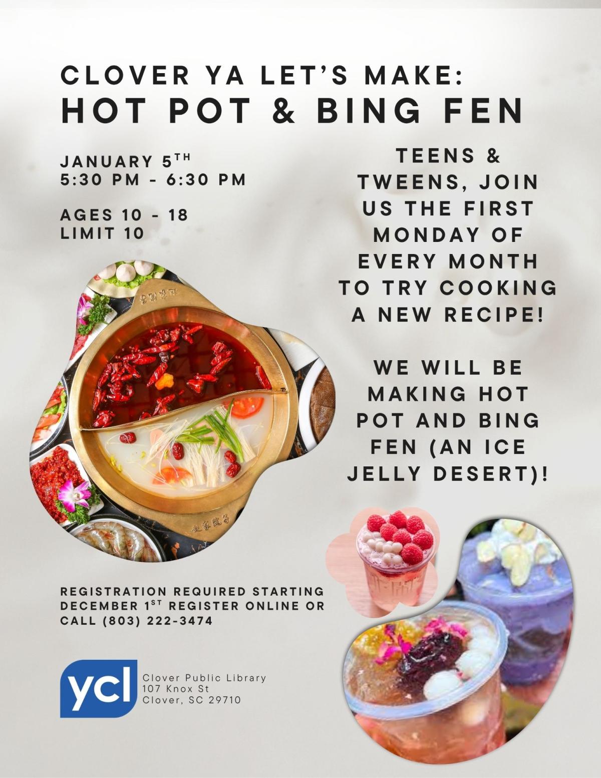 Clover YA Let's Make Hot Pot and Bing Fen Flyer