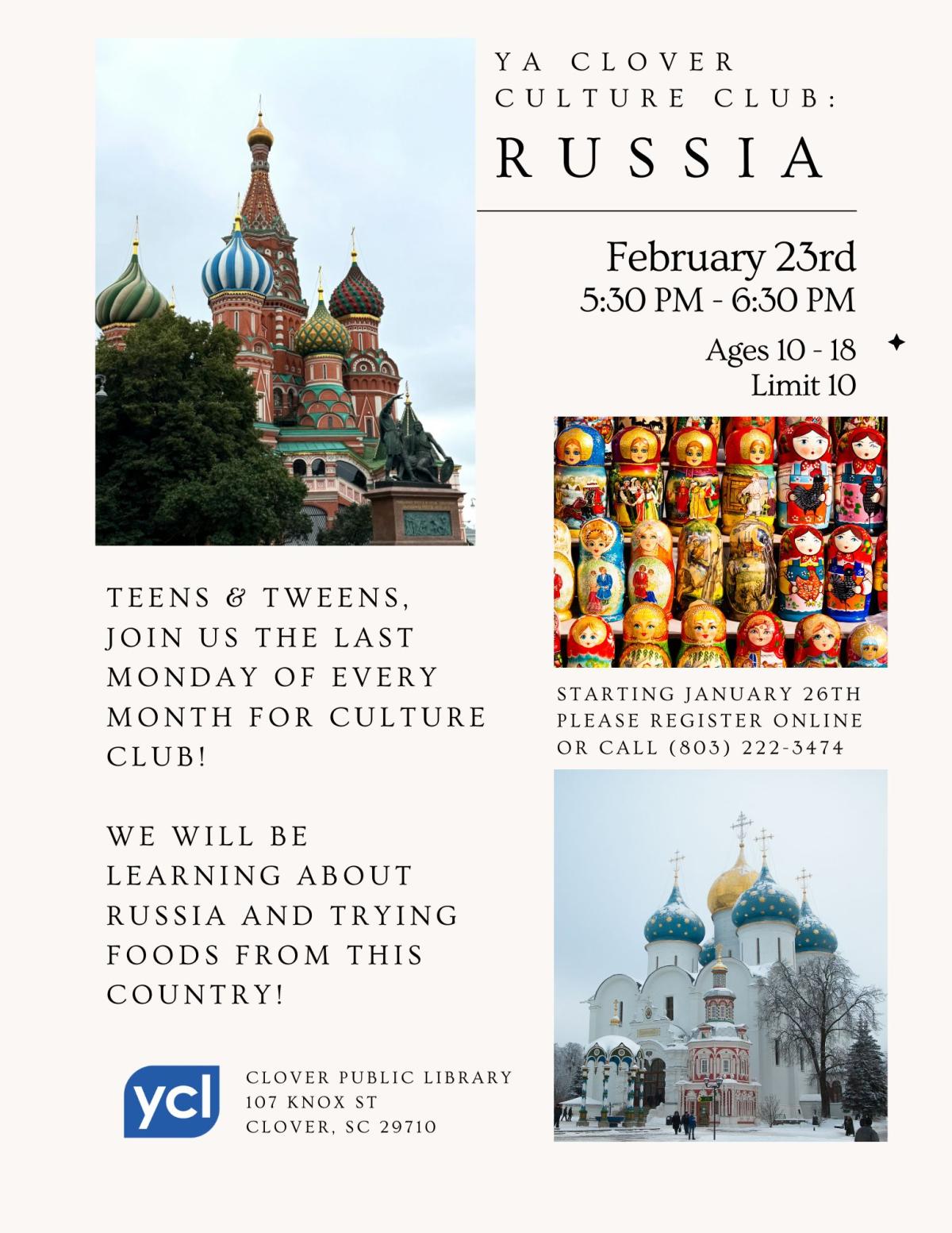YA Clover Culture Club: Russia