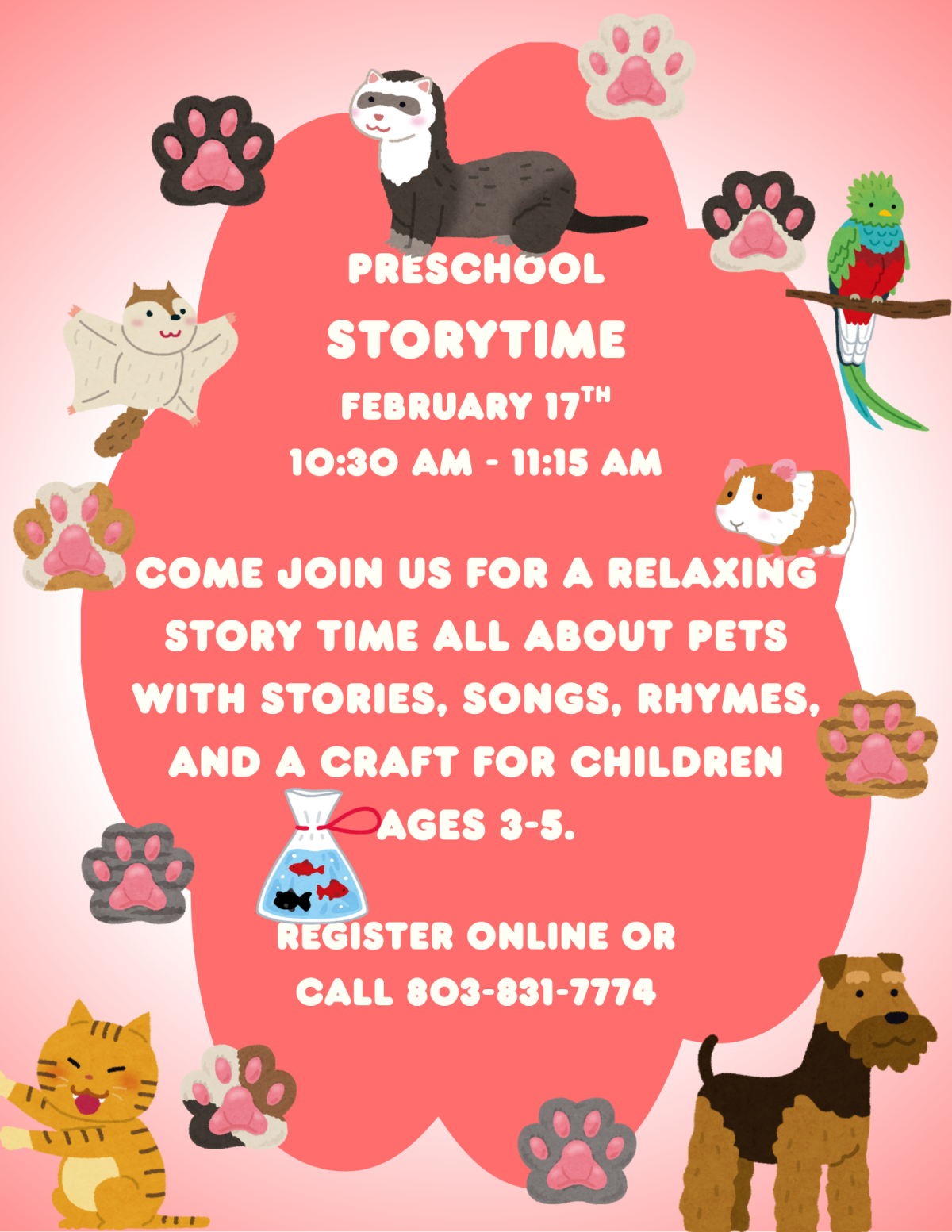 Preschool Storytime Pets