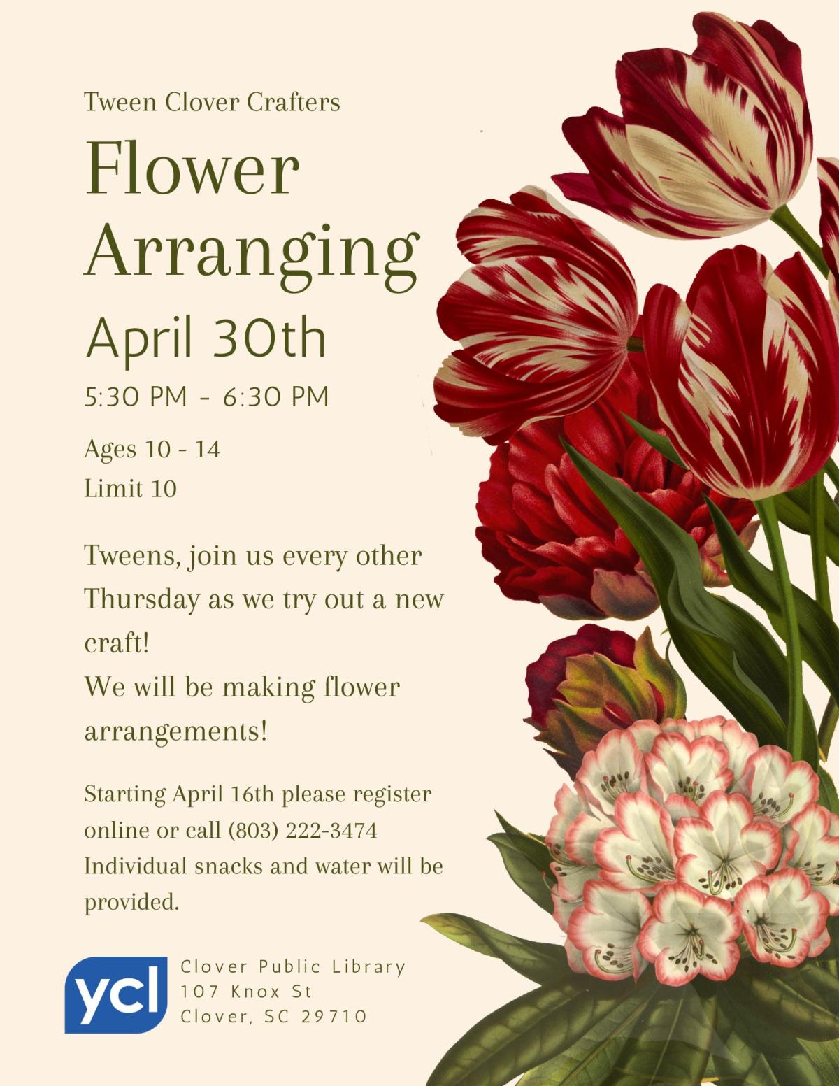 Tween Clover Crafters: Flower Arranging